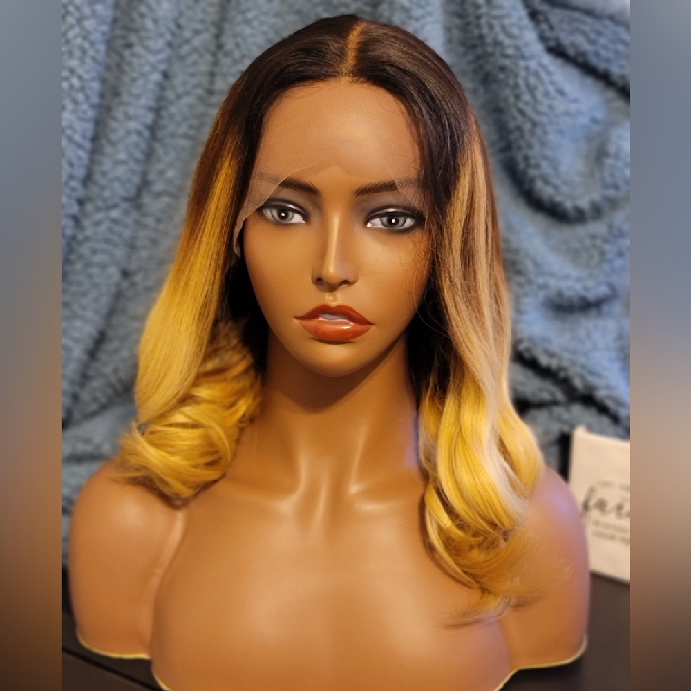 100% Human Hair Brazilian 4" Frontal Lace Wig 14in